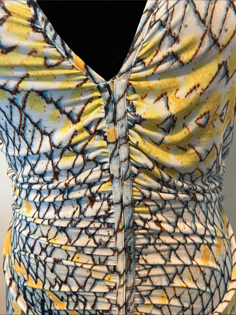 Just Cavalli Mermaid Dress Snake Midi Dress US 10 - Picture 10 of 11